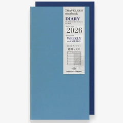 Traveler's Diary Refill 2026 Weekly and Memo