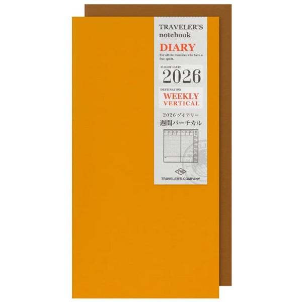 Traveler's Diary Refill 2026 Weekly Vertical