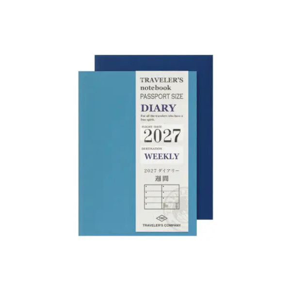 Traveler's Passport Size Diary Refill 2027 Weekly
