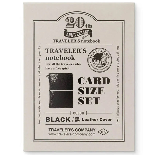 Traveler's Notebook Card Size 20th Anniversary Set Black