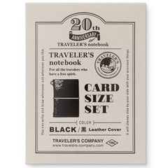 Traveler's Notebook Card Size 20th Anniversary Set Black