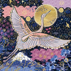 Japanese Crane in Flight Card