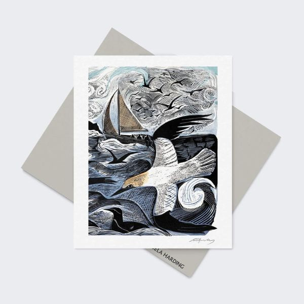 Angela Harding Gannets at Rathlin Island Card