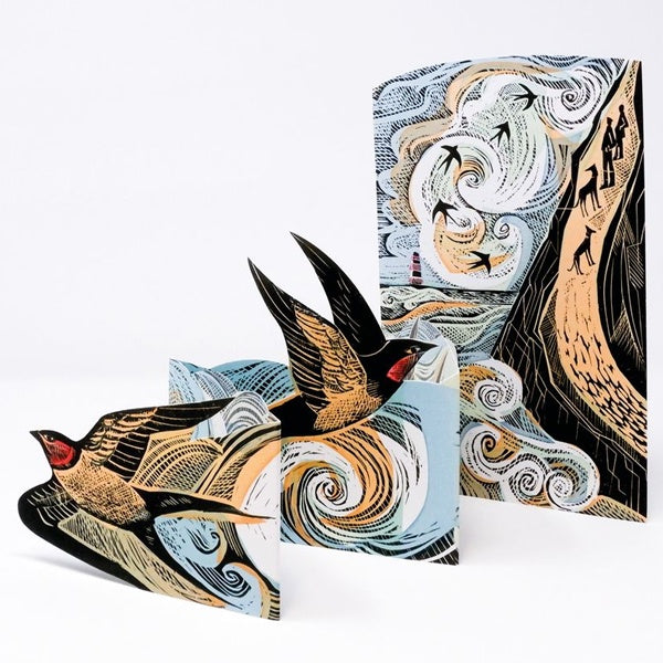 Angela Harding Cornish Swallows 3D Card