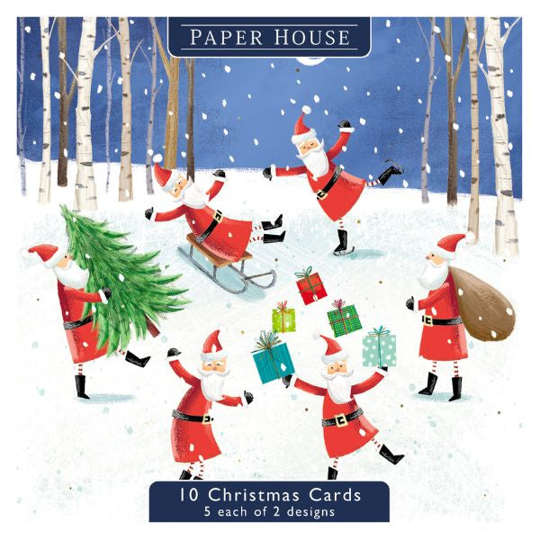 Fun Santas Christmas Card Pack