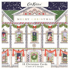 Festive Town House Christmas Card Pack