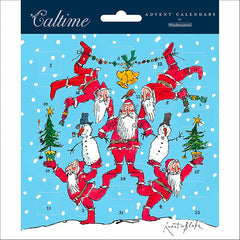 Quentin Blake Balancing Santas Advent Calendar Card