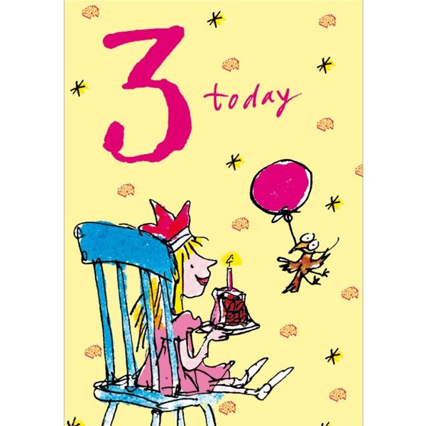 3 Today Cake Quentin Blake Card