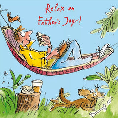 Quentin Blake Relax On Father's Day Hammock Card