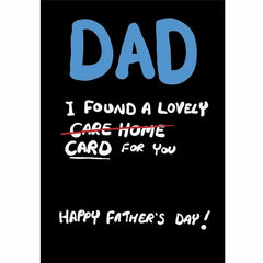 Care Home Fathers Day Card
