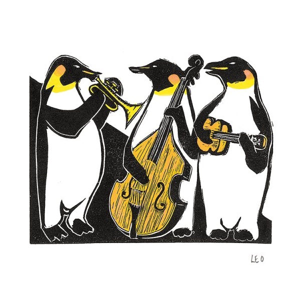 Penguin Band Square Card