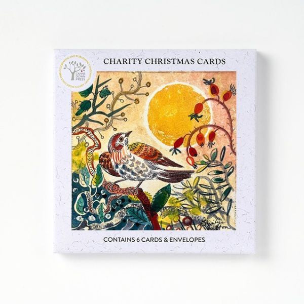 Finch and Berries Christmas Card Pack