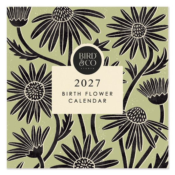 2027 Bird & Co. Wildflowers Square Calendar