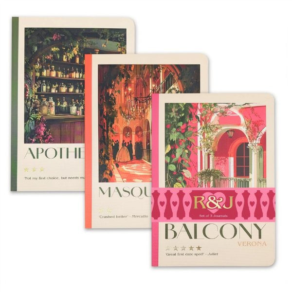 Romeo and Juliet B6 Journals Set of 3
