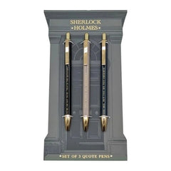 Sherlock Holmes Set of 3 Metal Pens