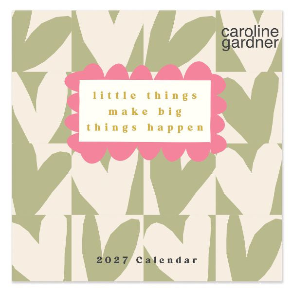 2027 Caroline Gardiner Hearts Prints Square Calendar