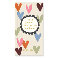 2027 Caroline Gardiner Hearts Prints Slim Diary