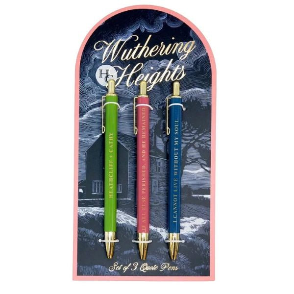 Wuthering Heights Set of 3 Metal Pens