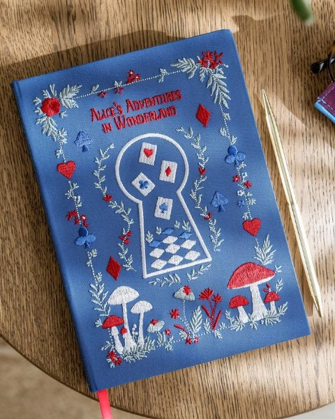 Alice's Adventures in Wonderland Embroidered Notebook
