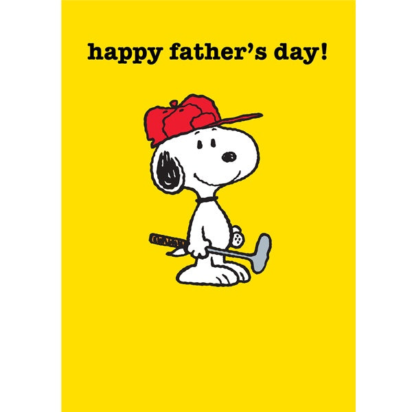 Happy Father’s Day Golfing Snoopy Card