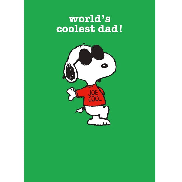 World's Coolest Dad Snoopy Card Paper Tiger