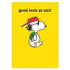 Good Luck at Uni Snoopy Card