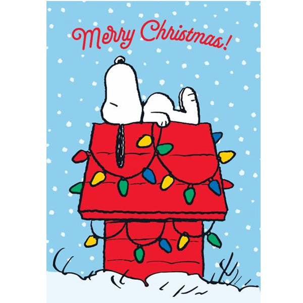 Snoopy Fairy Light Christmas Card