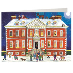 Country House Christmas Advent Calendar Card