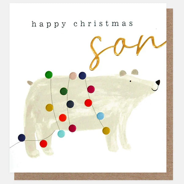 Happy Christmas Son Polar Bear Card