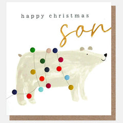 Happy Christmas Son Polar Bear Card