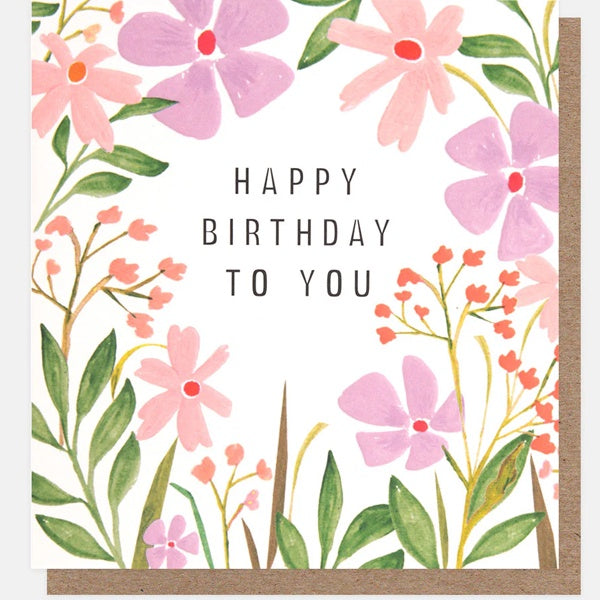 Happy Birthday Spring Florals Card