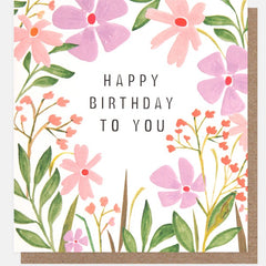 Happy Birthday Spring Florals Card
