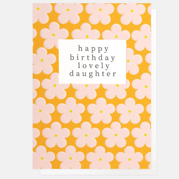 Happy Birthday Lovely Daughter Pastel Flowers Card