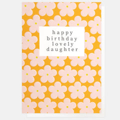Happy Birthday Lovely Daughter Pastel Flowers Card