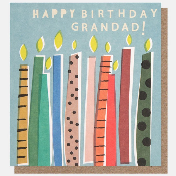 Happy Birthday Grandad Candles Card
