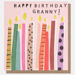 Happy Birthday Granny Candles Card
