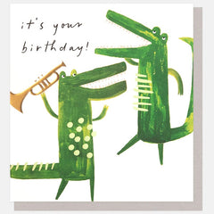 It's Your Birthday Dancing Crocodiles Card