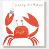 Happy Birthday Crab with Cupcake Card