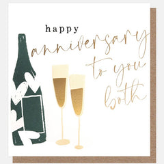Happy Anniversary to You Both Champagne Card