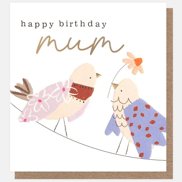 Happy Birthday Lovely Mum Little Birds Card