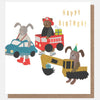 Animals in Automobiles Birthday Card