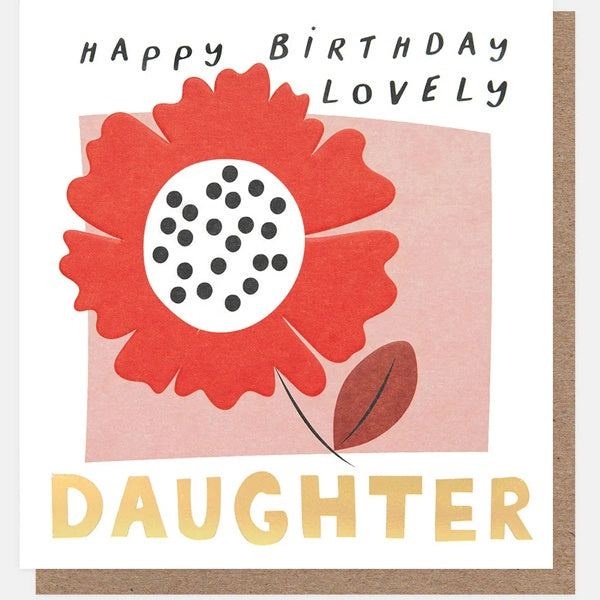 Happy Birthday Lovely Daughter Flower Card