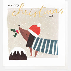 Merry Christmas Dad Dog Card