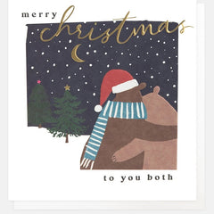 Merry Christmas To You Both Bear Hug Card