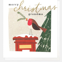 Merry Christmas Grandma Robin Card