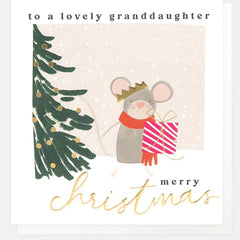 Merry Christmas To A Lovely Granddaughter Mouse Card