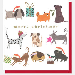 Merry Christmas Dogs Festive Activities Christmas Card