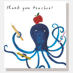 Thank You Teacher Octopus with Pencils Card