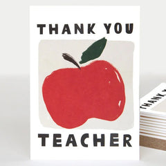 Thank You Teacher Red Apple Pack of 10 Cards
