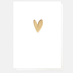 Gold Heart Anniversary Card